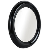 Metal Round Mirror, Black