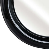 Metal Round Mirror, Black
