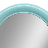 Metal Round Mirror, Turquoise