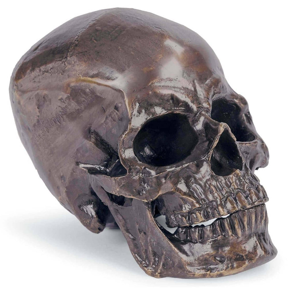 Metal Skull, Antique Bronze-Accessories-High Fashion Home