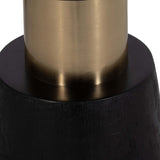 Metal Top Side Table, Black