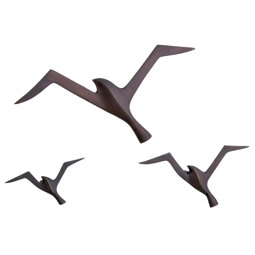 Metallic Flock Wall Decor, Matte Black