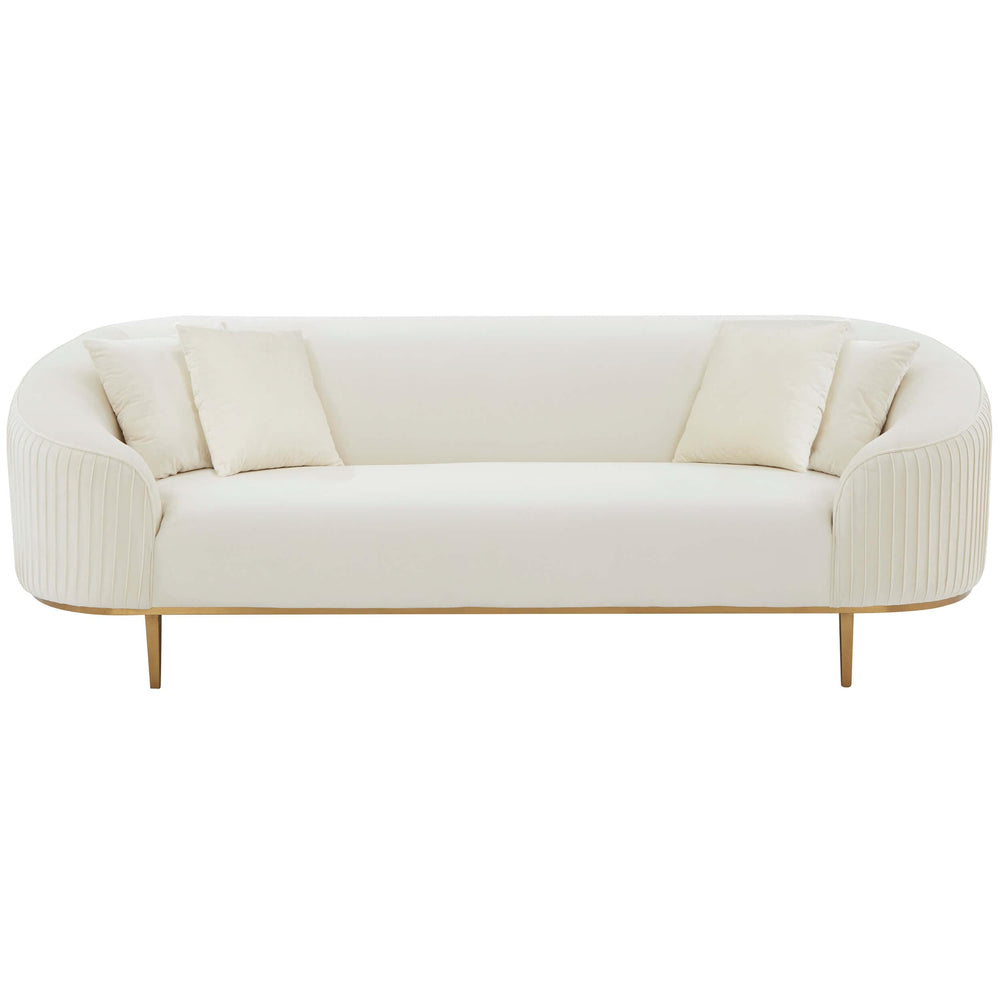 Michelle Pleated Sofa, Cream
