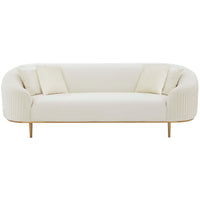 Michelle Pleated Sofa, Cream