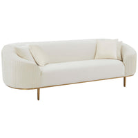 Michelle Pleated Sofa, Cream