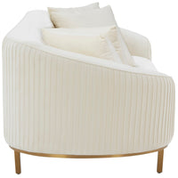 Michelle Pleated Sofa, Cream