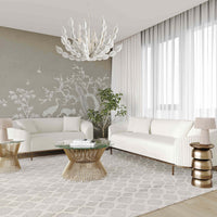 Michelle Pleated Sofa, Cream