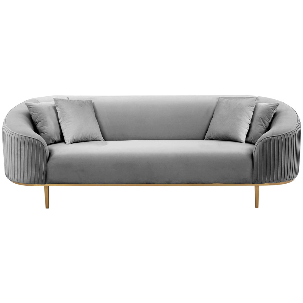 Michelle Pleated Sofa, Light Grey