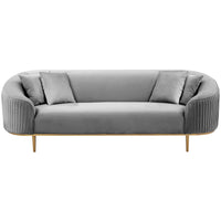 Michelle Pleated Sofa, Light Grey