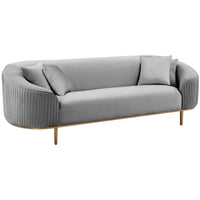 Michelle Pleated Sofa, Light Grey
