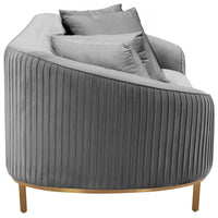 Michelle Pleated Sofa, Light Grey