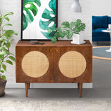 Mid-Century 2 Door Cabinet, Brown