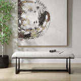 Midas Bench, Black-Furniture - Benches-High Fashion Home