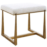 Midas Small Bench, Gold-Furniture - Benches-High Fashion Home