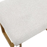 Midas Small Bench, Gold-Furniture - Benches-High Fashion Home