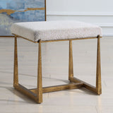 Midas Small Bench, Gold-Furniture - Benches-High Fashion Home