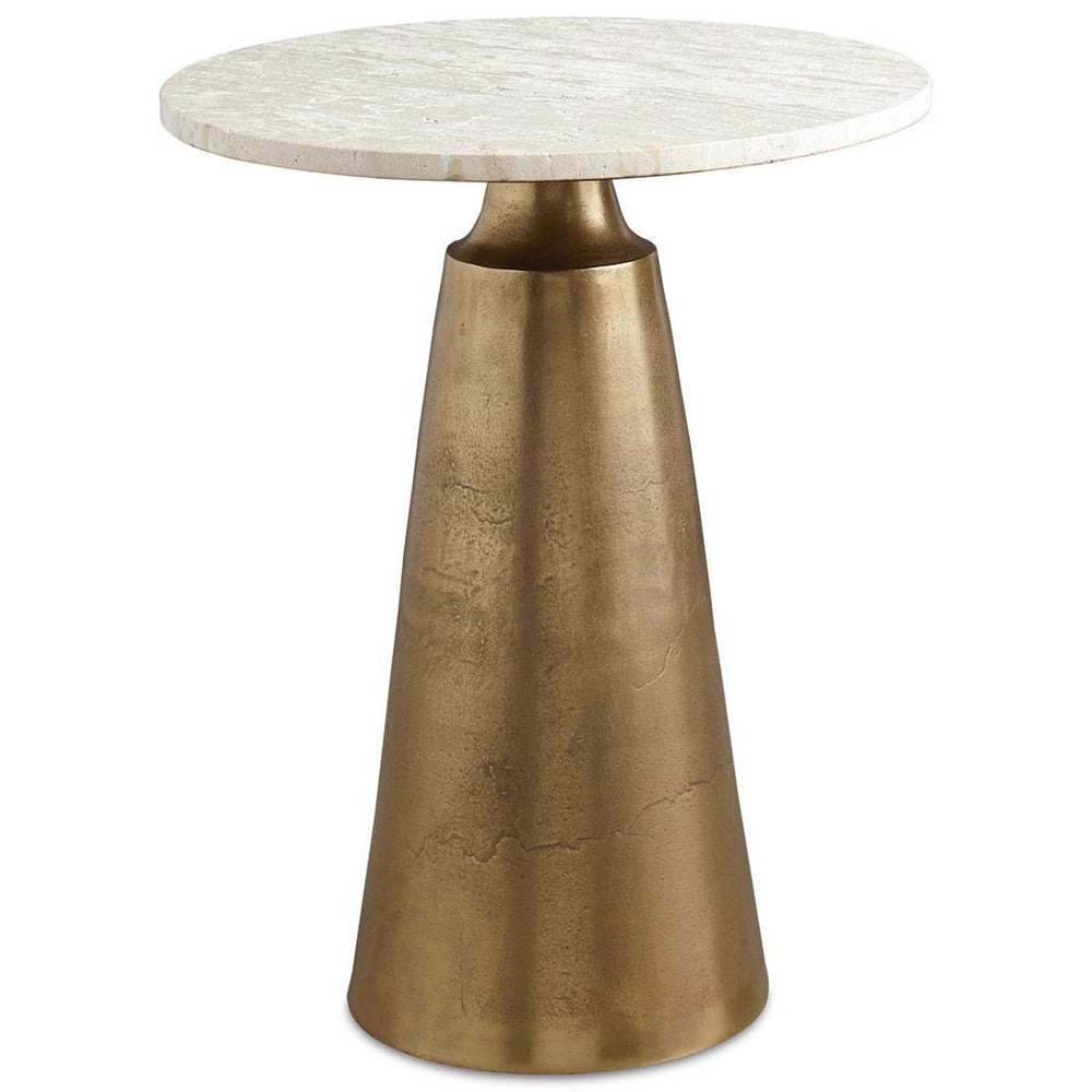 Midsummer Accent Table, Antique Brass-Furniture - Accent Tables-High Fashion Home