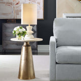 Midsummer Accent Table, Antique Brass-Furniture - Accent Tables-High Fashion Home