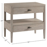 Midtown 2 Drawer Nightstand, Flannel-Furniture - Bedroom-High Fashion Home
