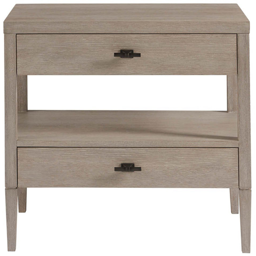 Midtown 2 Drawer Nightstand, Flannel-Furniture - Bedroom-High Fashion Home