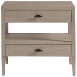 Midtown 2 Drawer Nightstand, Flannel-Furniture - Bedroom-High Fashion Home