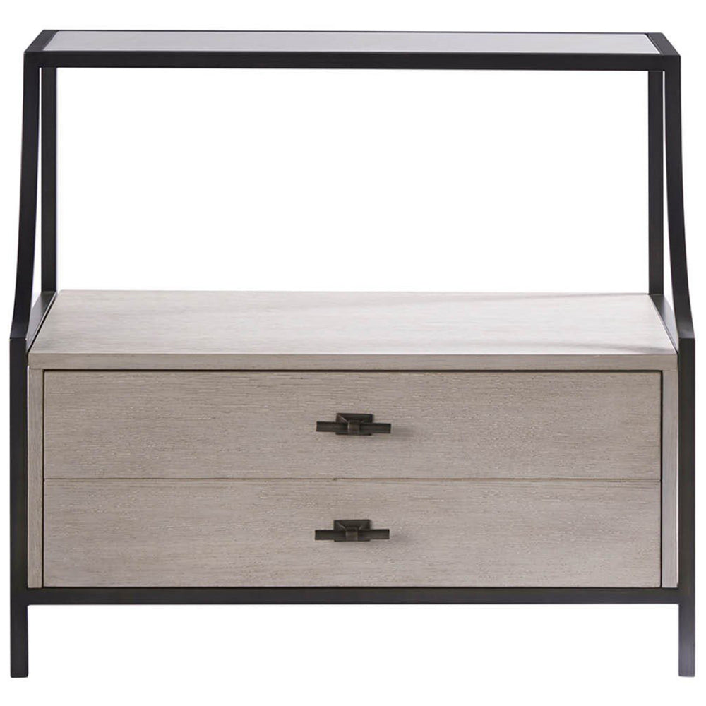 Midtown Stone Night Table, Flannel-Furniture - Accent Tables-High Fashion Home