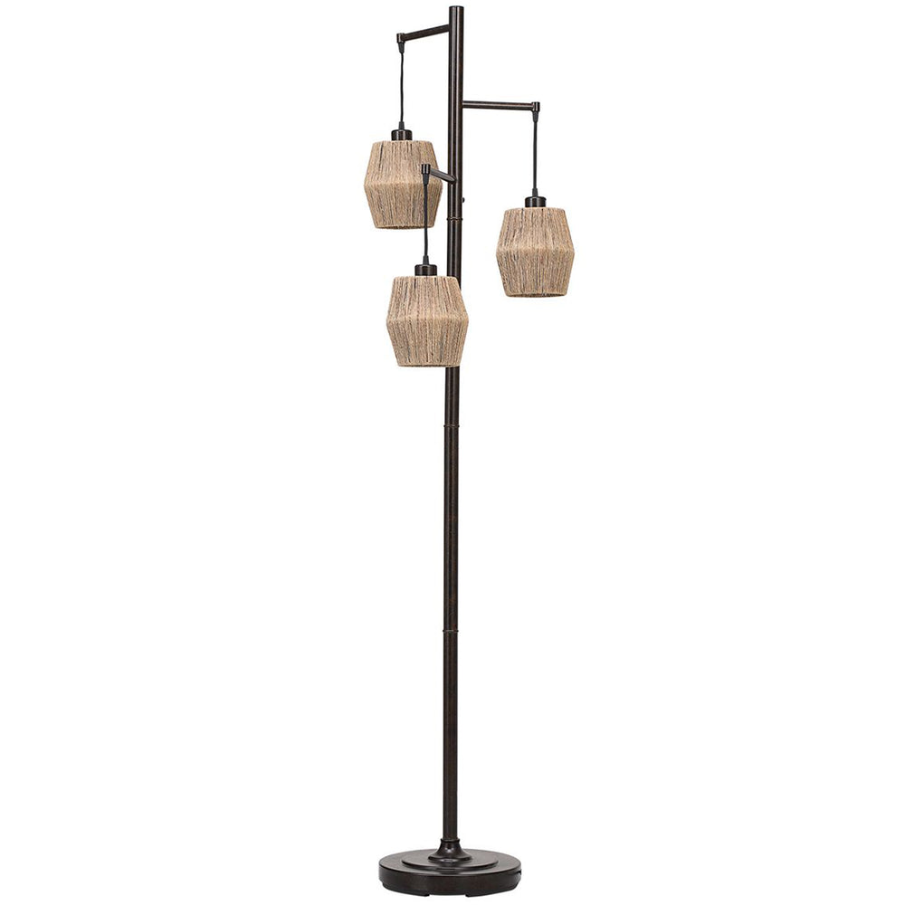 Miguel Floor Lamp, Rubbed Bronze-Lighting-High Fashion Home