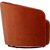 Mika Swivel Chair, Vance Pumpkin-Furniture - Chairs-High Fashion Home