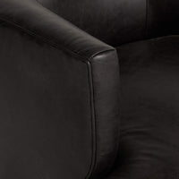 Mila Leather Swivel Chair, Arvada Black