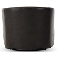 Mila Leather Swivel Chair, Arvada Black