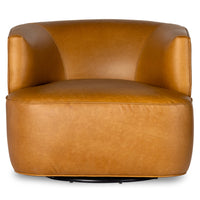 Mila Leather Swivel Chair, Osorno Camel-Furniture - Chairs-High Fashion Home