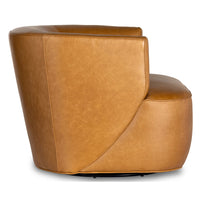 Mila Leather Swivel Chair, Osorno Camel-Furniture - Chairs-High Fashion Home