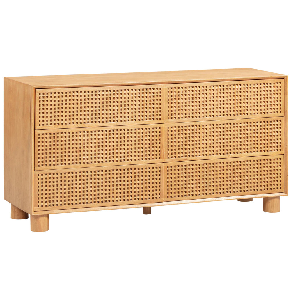 Miles 6 Drawer Dresser, Natural