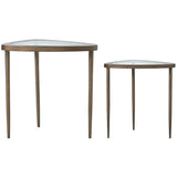 Millar Accent Tables, Antique Brass, Set of 2