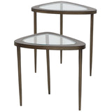 Millar Accent Tables, Antique Brass, Set of 2