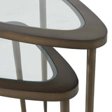 Millar Accent Tables, Antique Brass, Set of 2