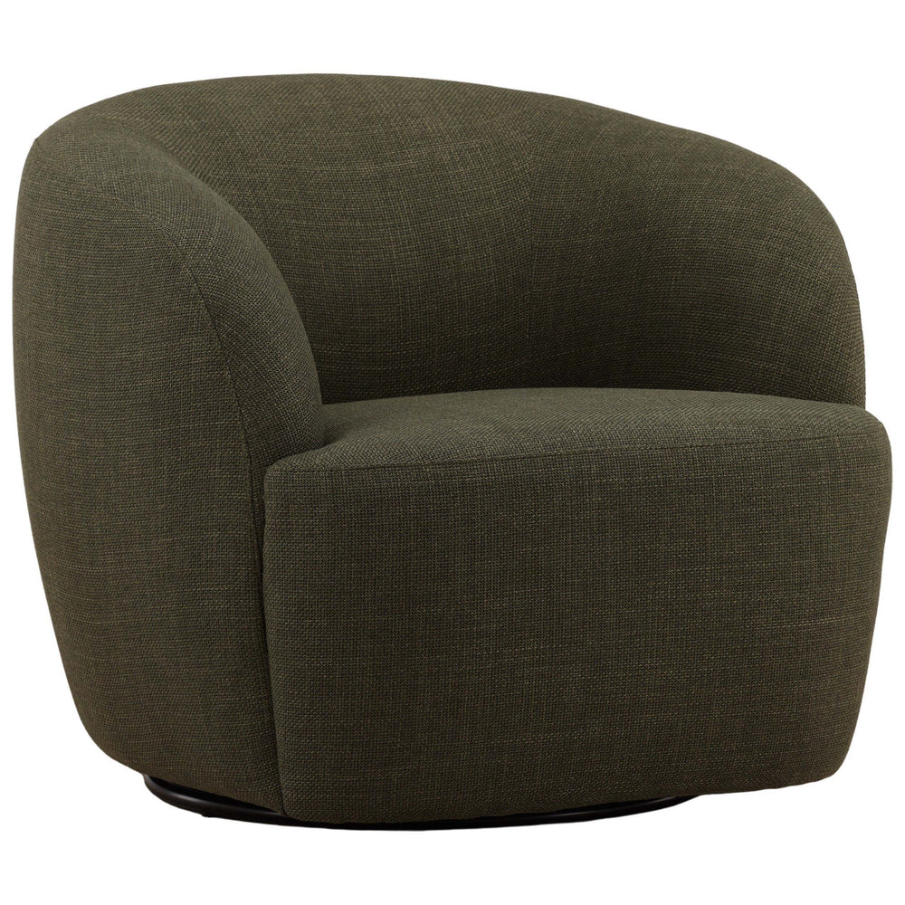 Millbrook Swivel Chair, Green-Furniture - Chairs-High Fashion Home