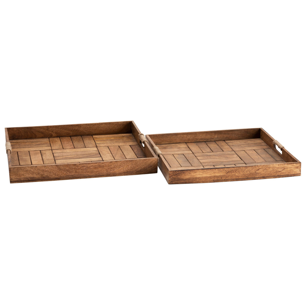 Miller Serving Trays, Natural, Set of 2-Accessories-High Fashion Home