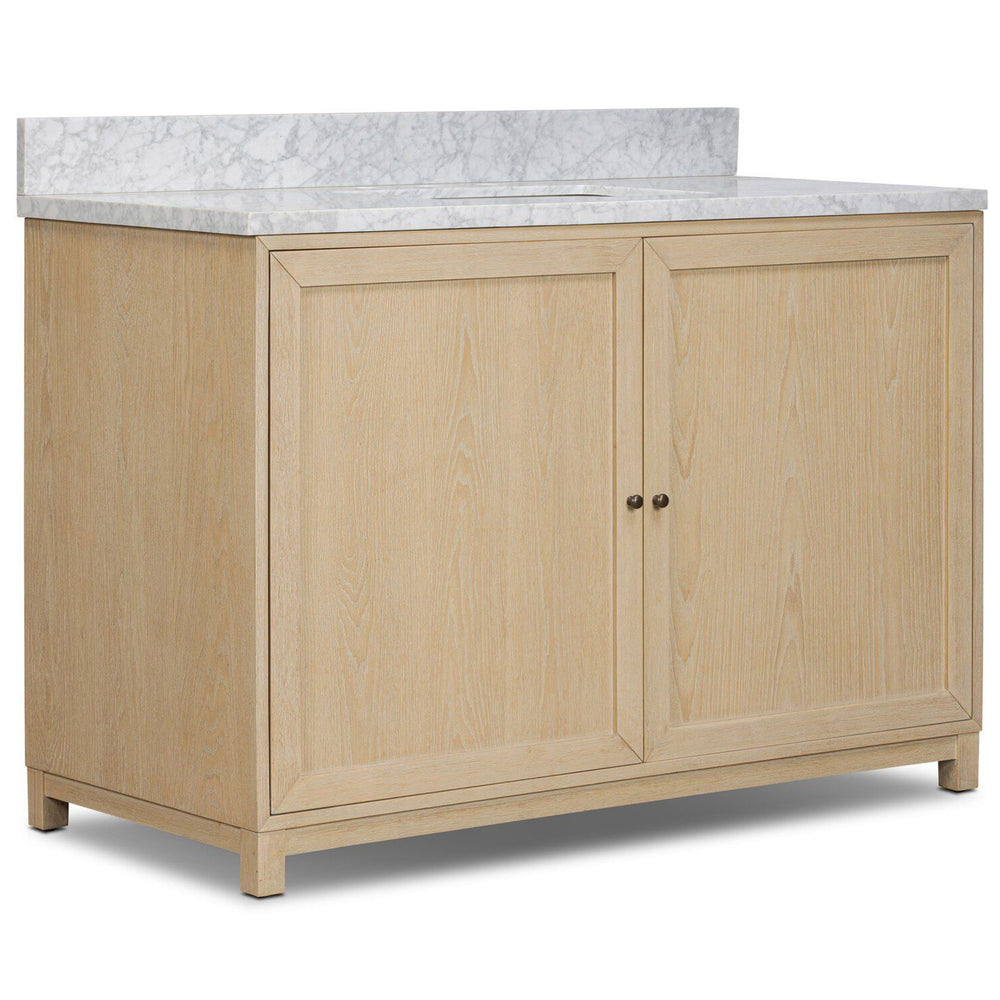 Millie Single Wide Vanity, Satin Bleached by Four Hands-Furniture-High Fashion Home