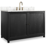 Millie Single Wide Vanity, Satin Drifted Black by Four Hands-Furniture-High Fashion Home