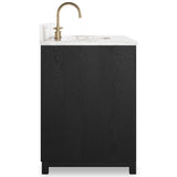Millie Single Wide Vanity, Satin Drifted Black by Four Hands-Furniture-High Fashion Home