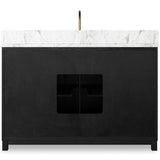 Millie Single Wide Vanity, Satin Drifted Black by Four Hands-Furniture-High Fashion Home