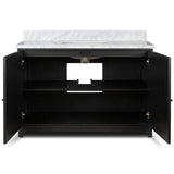 Millie Single Wide Vanity, Satin Drifted Black by Four Hands-Furniture-High Fashion Home