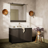 Millie Single Wide Vanity, Satin Drifted Black by Four Hands-Furniture-High Fashion Home