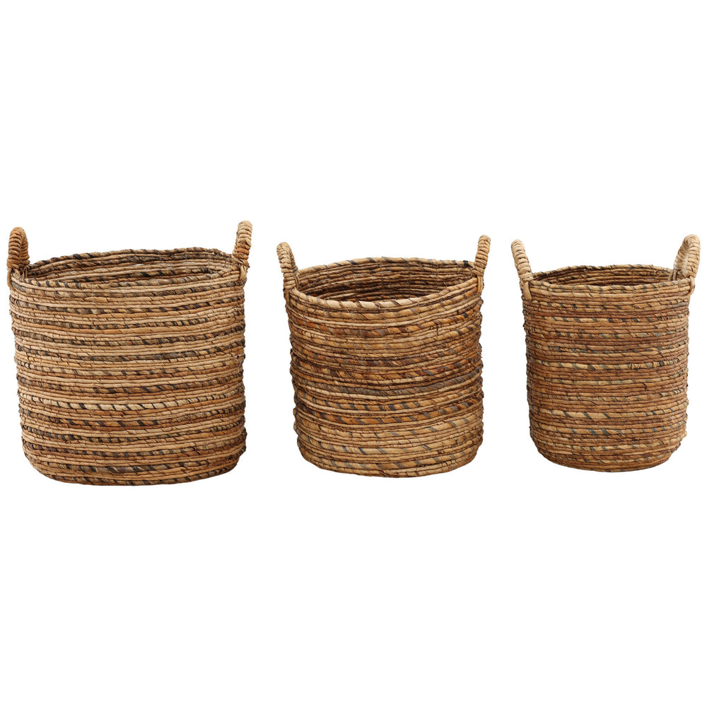 Milos Basket, Natural, Set of 3-Accessories-High Fashion Home