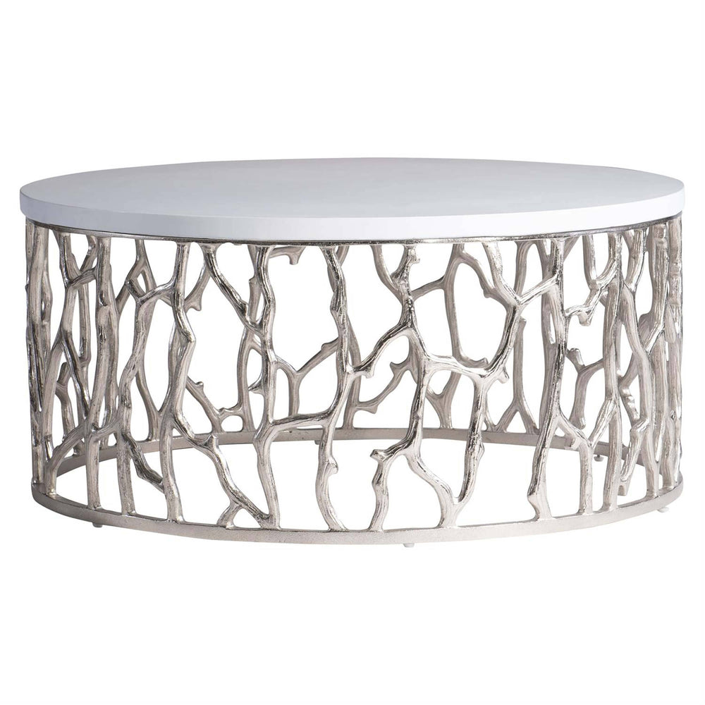 Milos Outdoor Cocktail Table, Bone