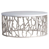 Milos Outdoor Cocktail Table, Bone