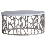 Milos Outdoor Cocktail Table, Bone