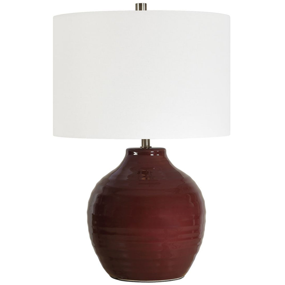 Mina Table Lamp, Ruby Red-Lighting-High Fashion Home