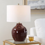Mina Table Lamp, Ruby Red-Lighting-High Fashion Home